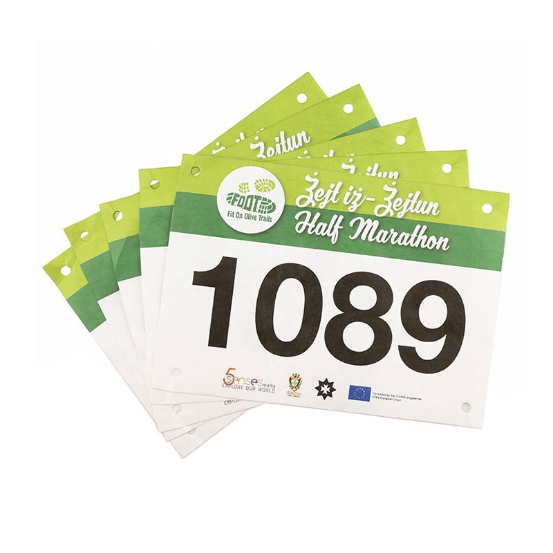 JT-240190 902-928MHZ Водонепроницаемый RFID-метка Tyvek для марафонских забегов
