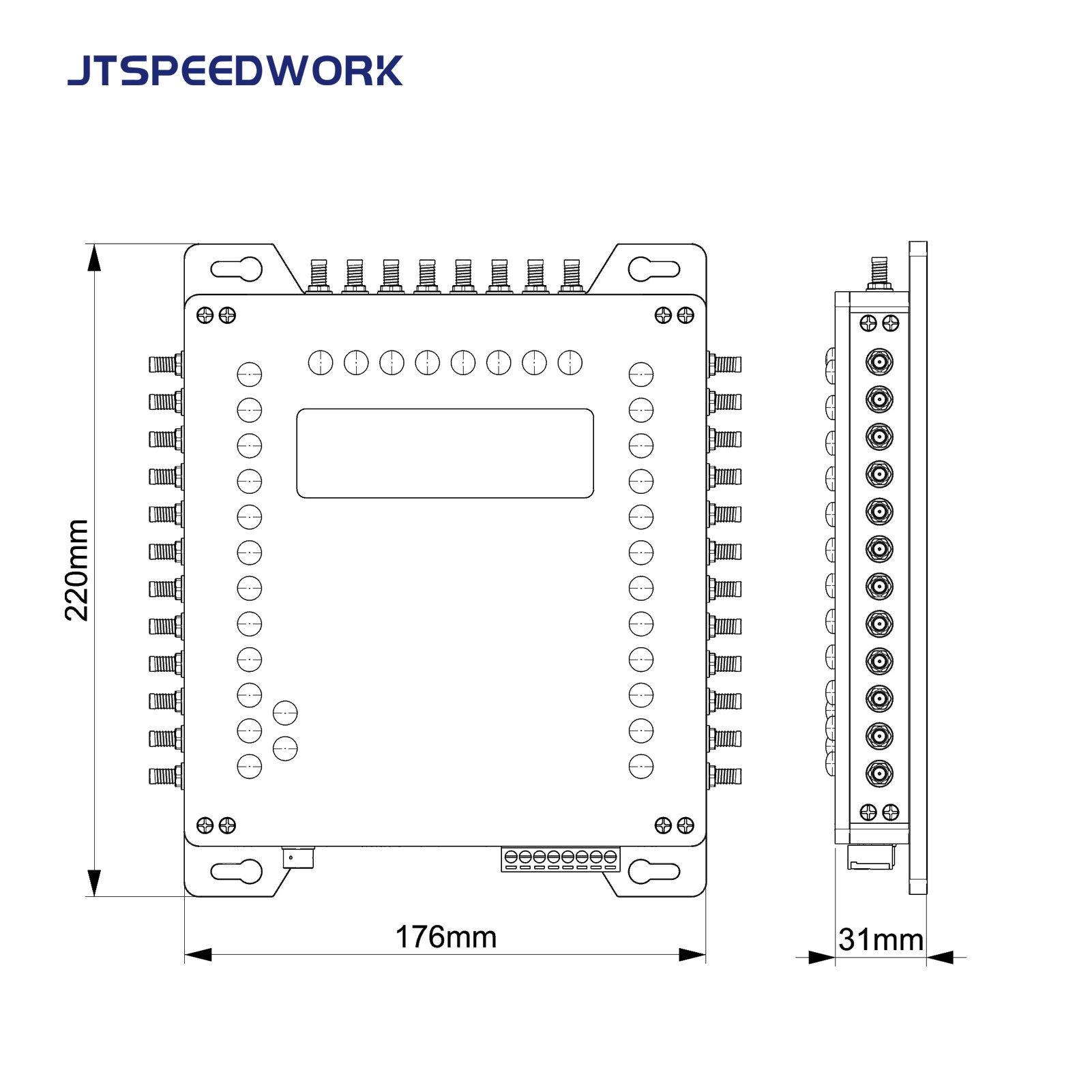 JT-932 32-портовый стационарный UHF RFID-считыватель Impinj R2000 с высокой чувствительностью ISO18000-6C