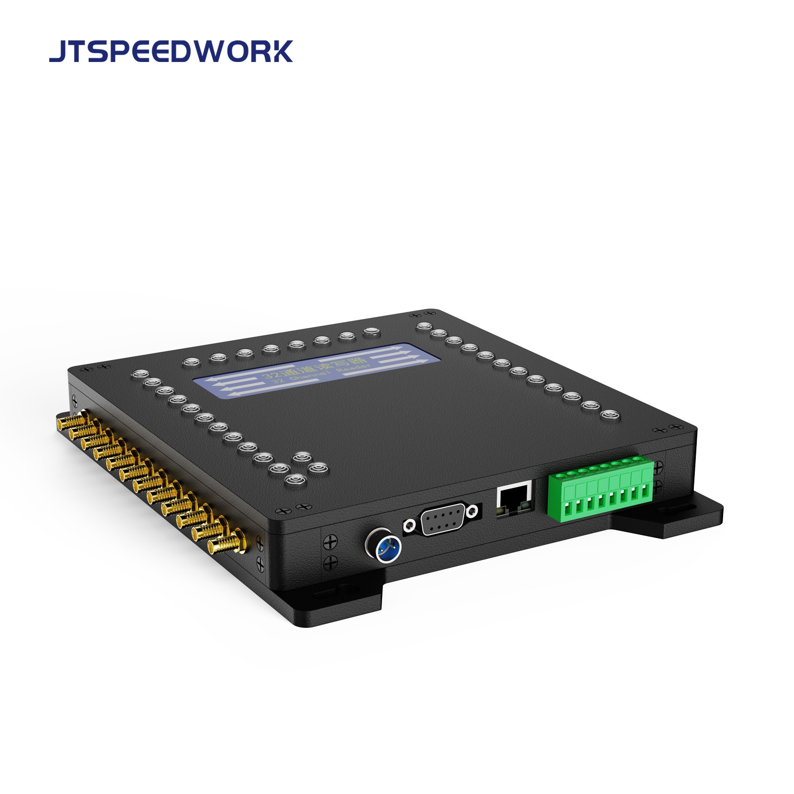 JT-932 32-портовый стационарный UHF RFID-считыватель Impinj R2000 с высокой чувствительностью ISO18000-6C