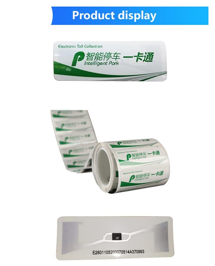 RFID-метка на лобовое стекло автомобиля с диапазоном частот UHF 860-960 МГц для парковки.