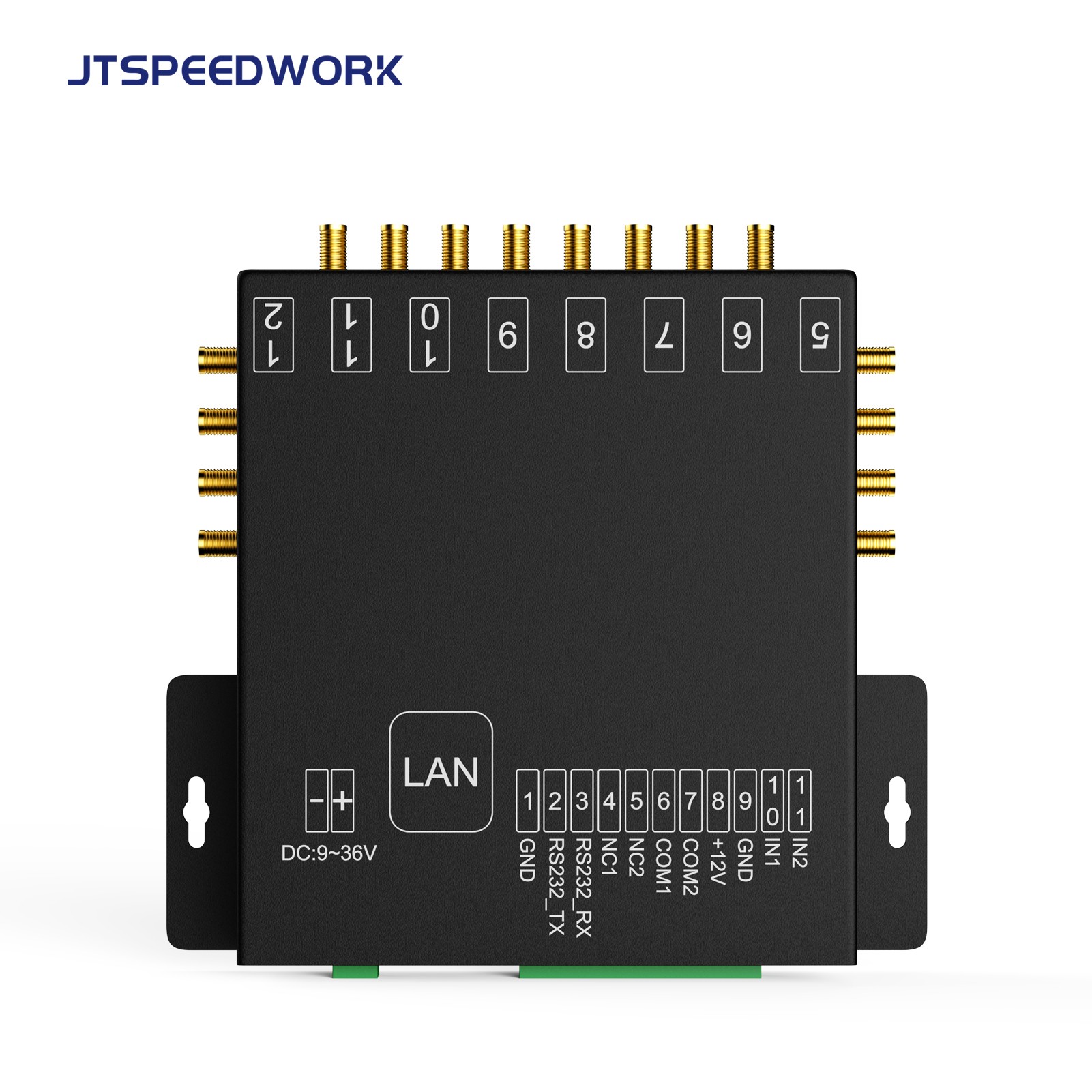 JT-932-8/16 8/16-портовый стационарный UHF RFID-считыватель 860-960 МГц для управления складом
