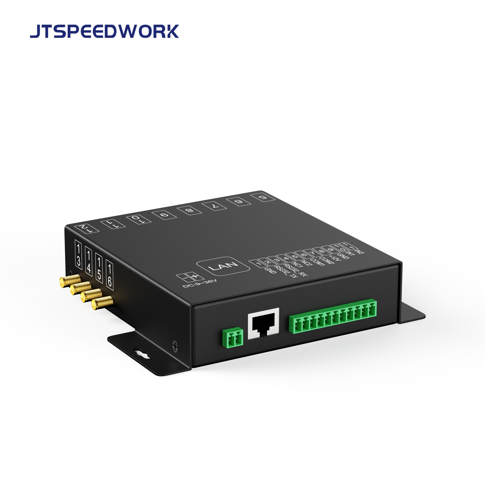 JT-932-8/16 8/16-портовый стационарный UHF RFID-считыватель 860-960 МГц для управления складом