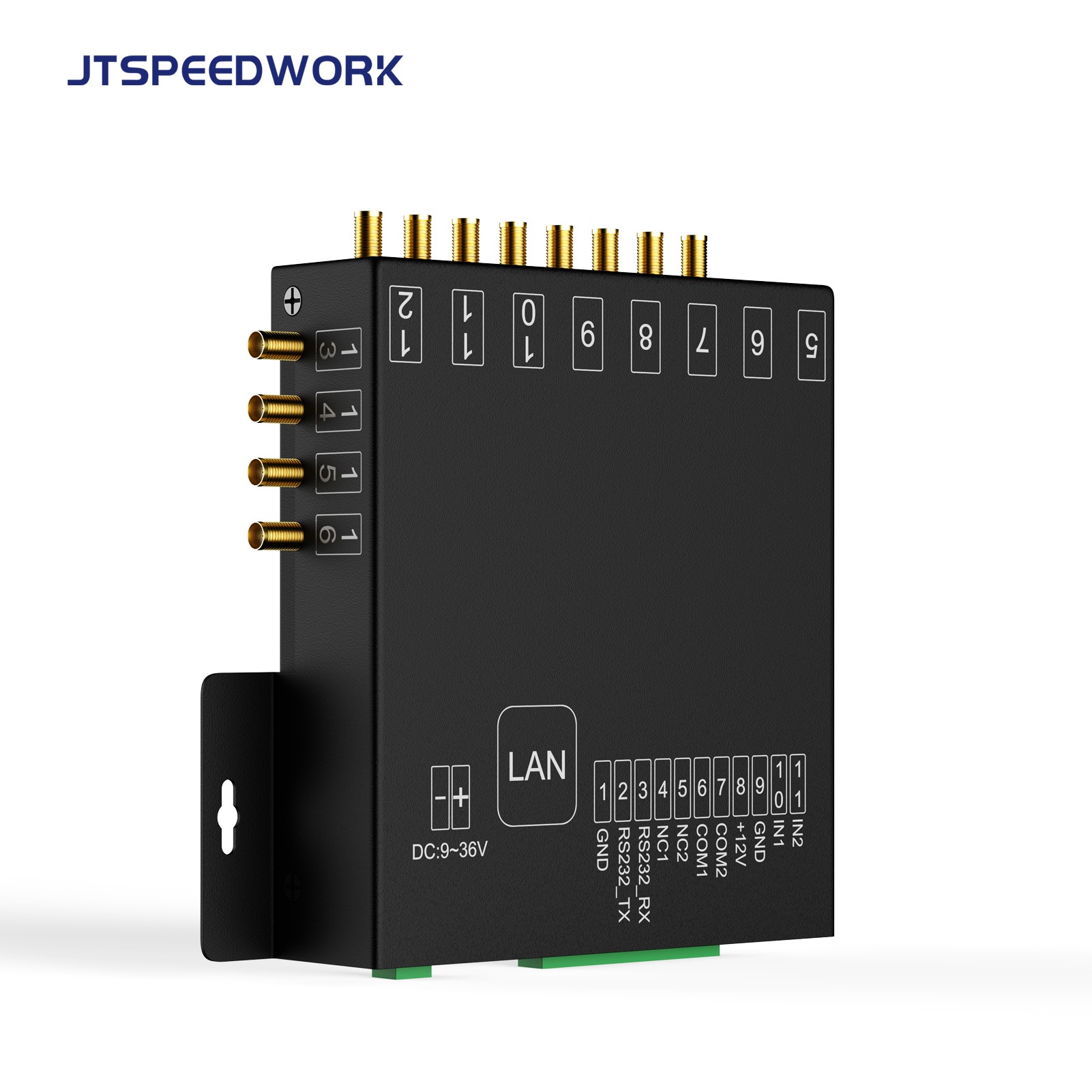 JT-932-8/16 8/16-портовый стационарный UHF RFID-считыватель 860-960 МГц для управления складом