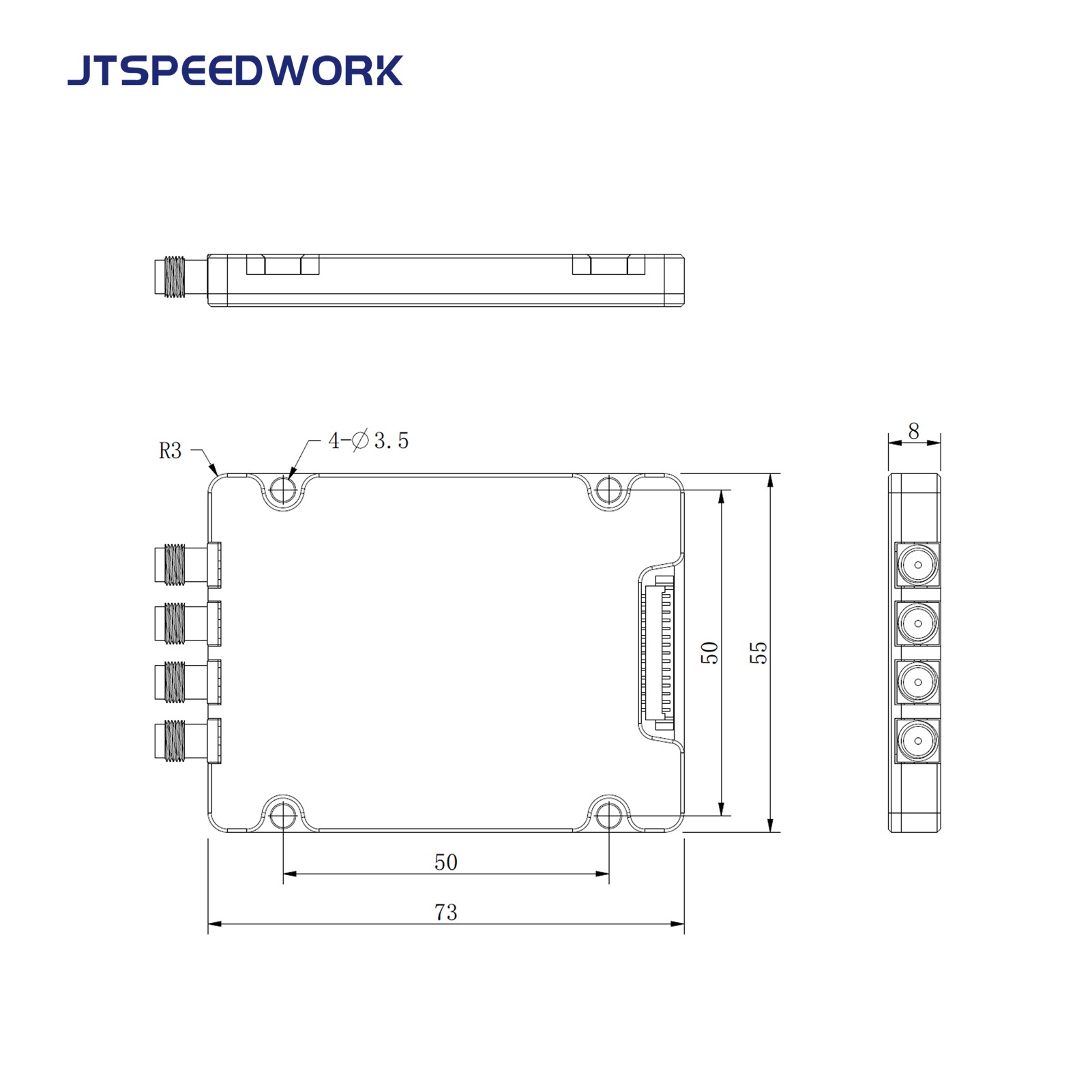 Модуль JT-2540 TM200 UHF RFID с 4 портами, 860-960 МГц TTL