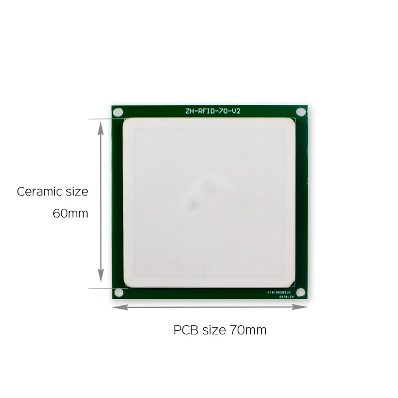 JT-T0060 4dBi UHF RFID керамическая антенна 860-960 МГц RHCP круговая поляризация, настраиваемый разъем