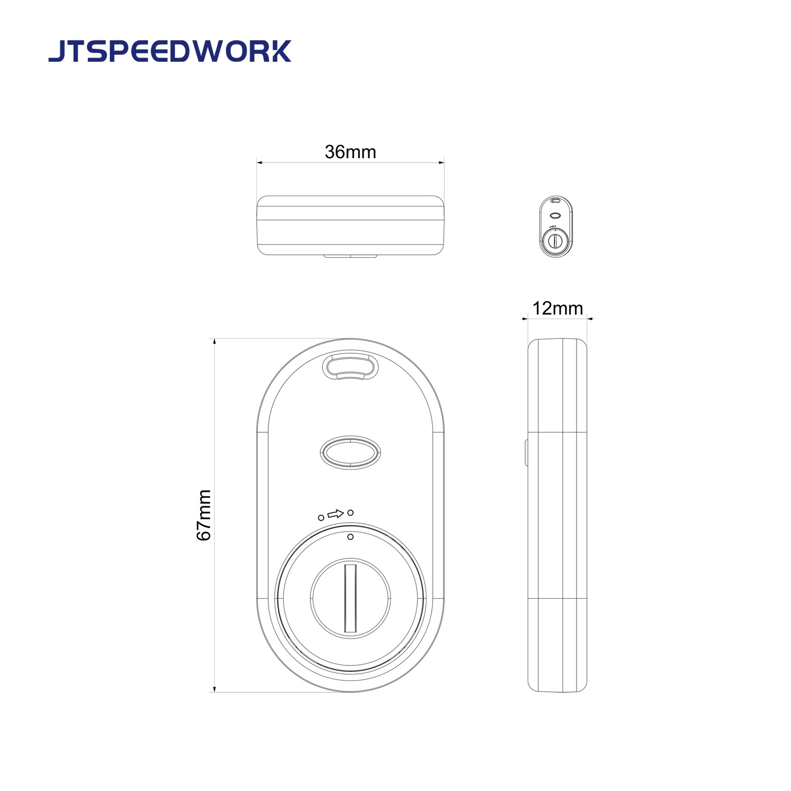 Акустооптическая RFID-метка JT-T2483 2,4 ГГц с подсветкой и звуком.