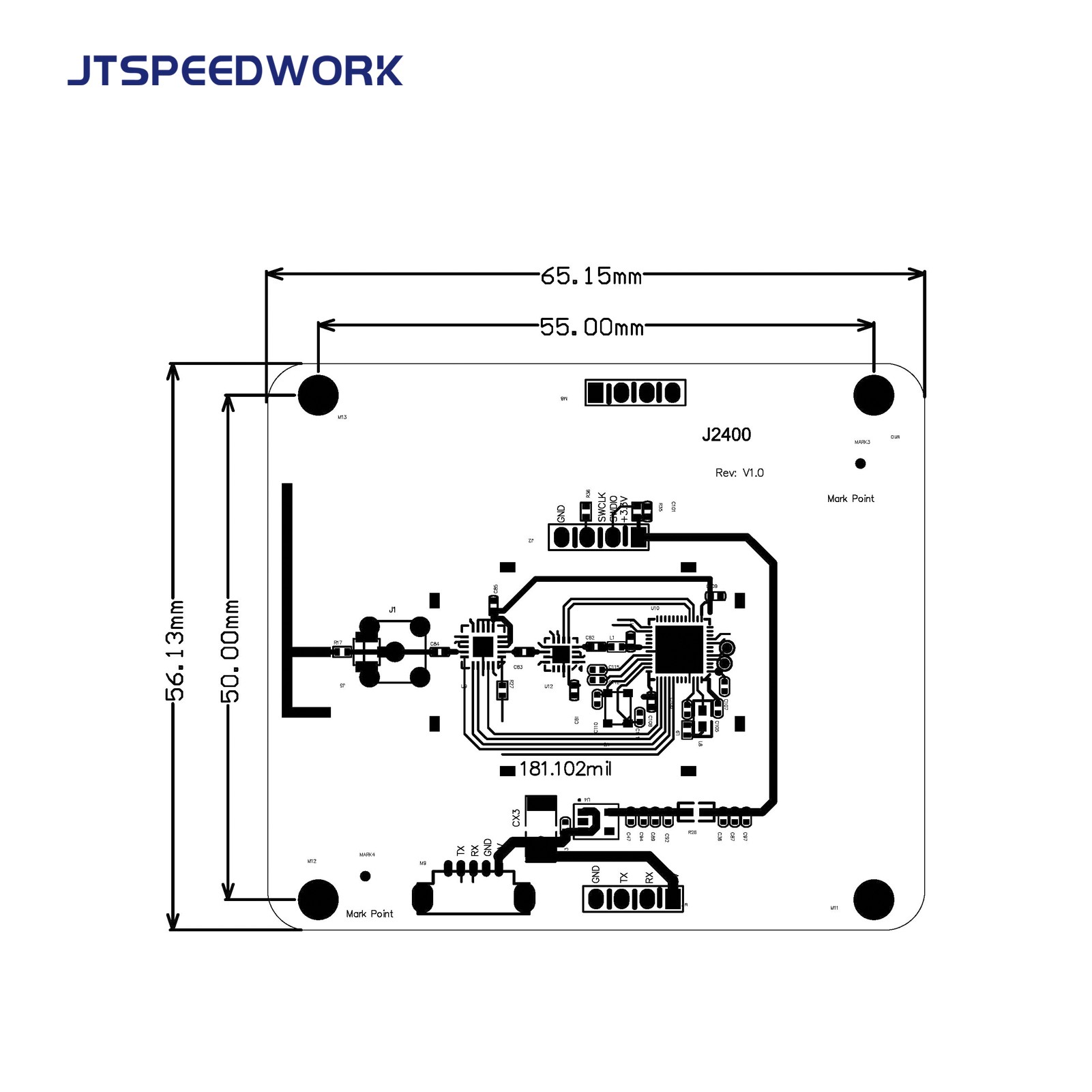 Активный RFID-модуль JT-2400 2,45 ГГц