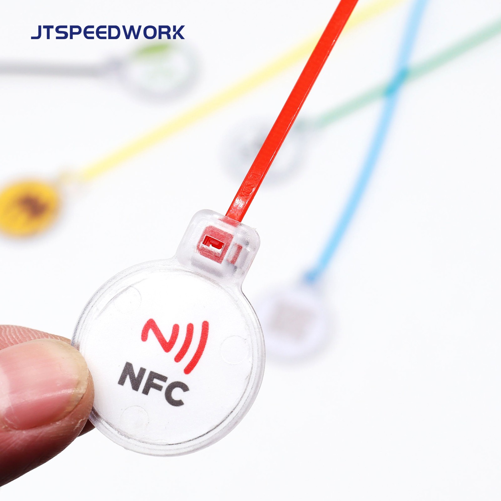 JT-ZD28T UHF/NFC/LF RFID бирка для кабельных стяжек, степень защиты IP67