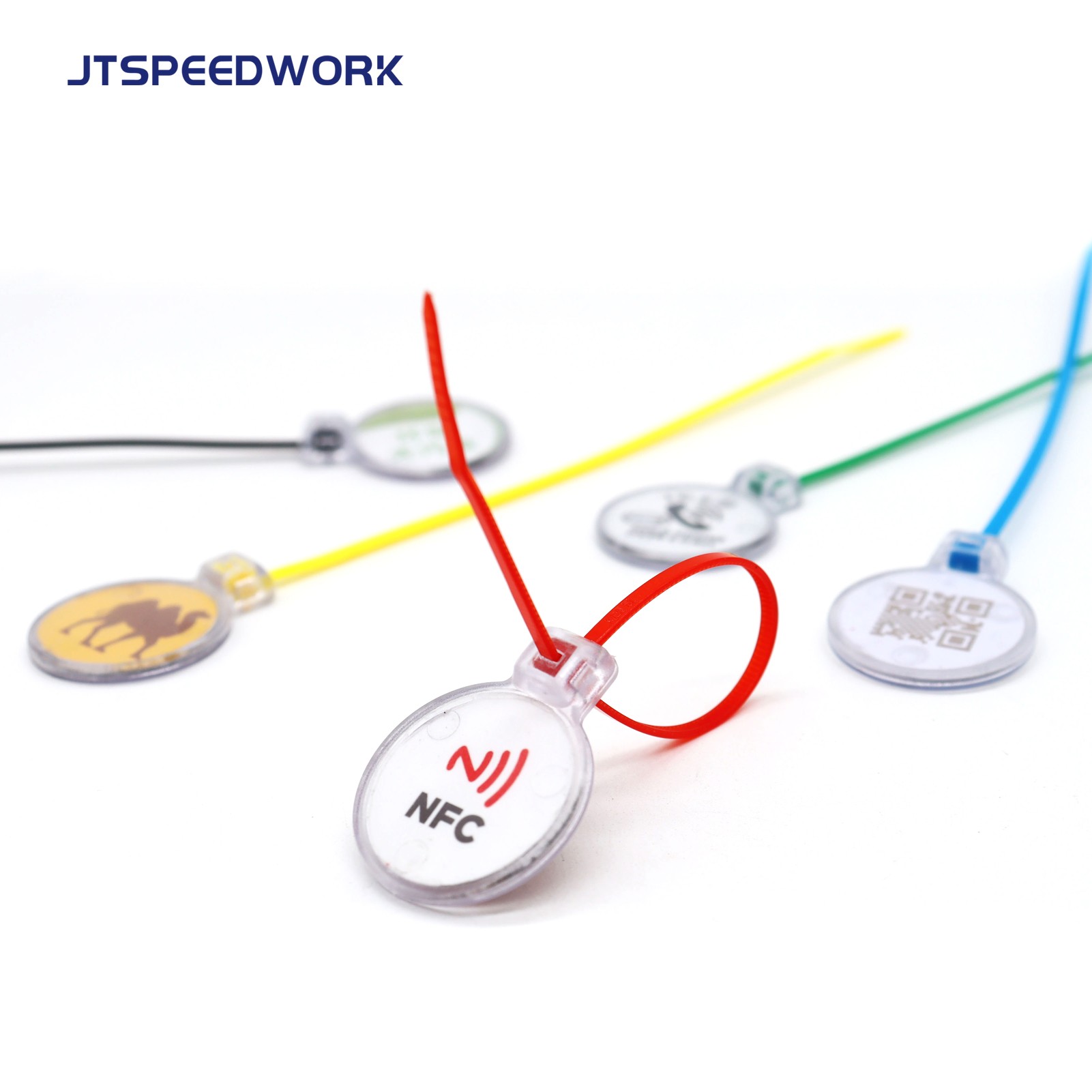 JT-ZD28T UHF/NFC/LF RFID бирка для кабельных стяжек, степень защиты IP67