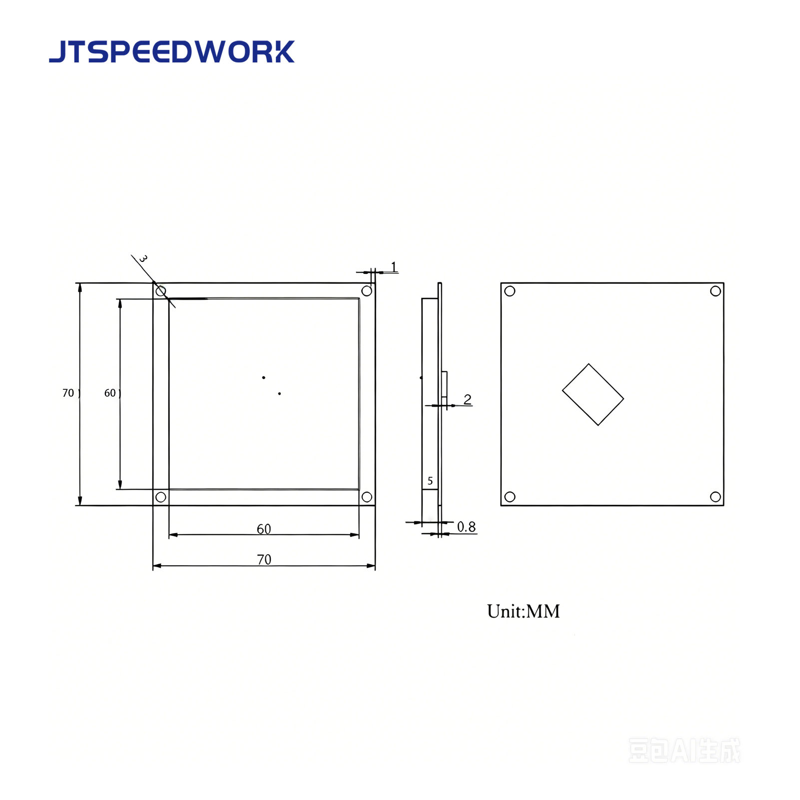 JT-T0060 4dBi UHF RFID керамическая антенна 860-960 МГц RHCP круговая поляризация, настраиваемый разъем